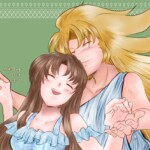 Twitterでフォロワさんに指定いただいた構図でお互いに描く企画を行った分で描きあげた絵。そういえば美鷺がここまで朗らかに笑うの描いたことなかったなあって思って、フォロワさんに許可を取ってサイトにも載せました。 夢CP絵・サガと美鷺